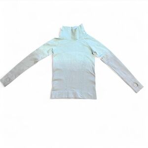 Ivivva Teal and Purple Seamless Mockneck Long Sleeve